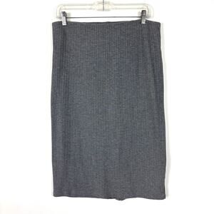 Old Navy Ribbed Pencil Skirt Large Gray minimalist